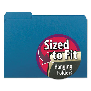 Smead® Interior File Folders, 1-3-cut Tabs, Letter Size, Sky Blue, 100-box freeshipping - TVN Wholesale